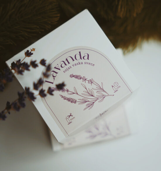 Sojas vaska svece - LAVANDA